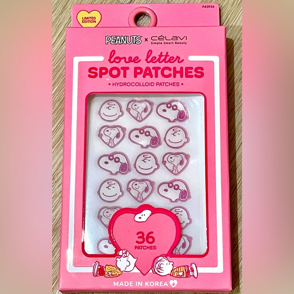 Peanuts x Celavi 36 piece Love Letter Snoopy Hydrocolloid Pimple Patches NEW